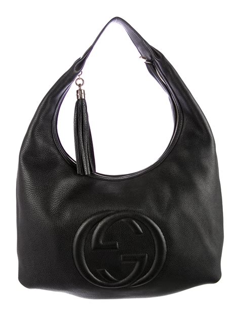 gucci hobo bag schwarz|gucci hobo bag with tassels.